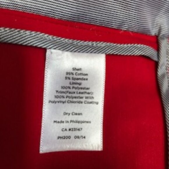 Talbots Red Double Breasted Jacket - sz 8 EUC - Picture 5 of 5